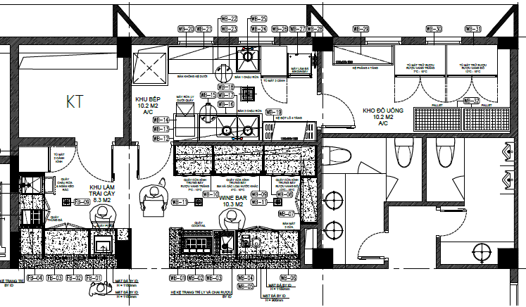 IQL thiết kế quầy bar rượu, bar cafe