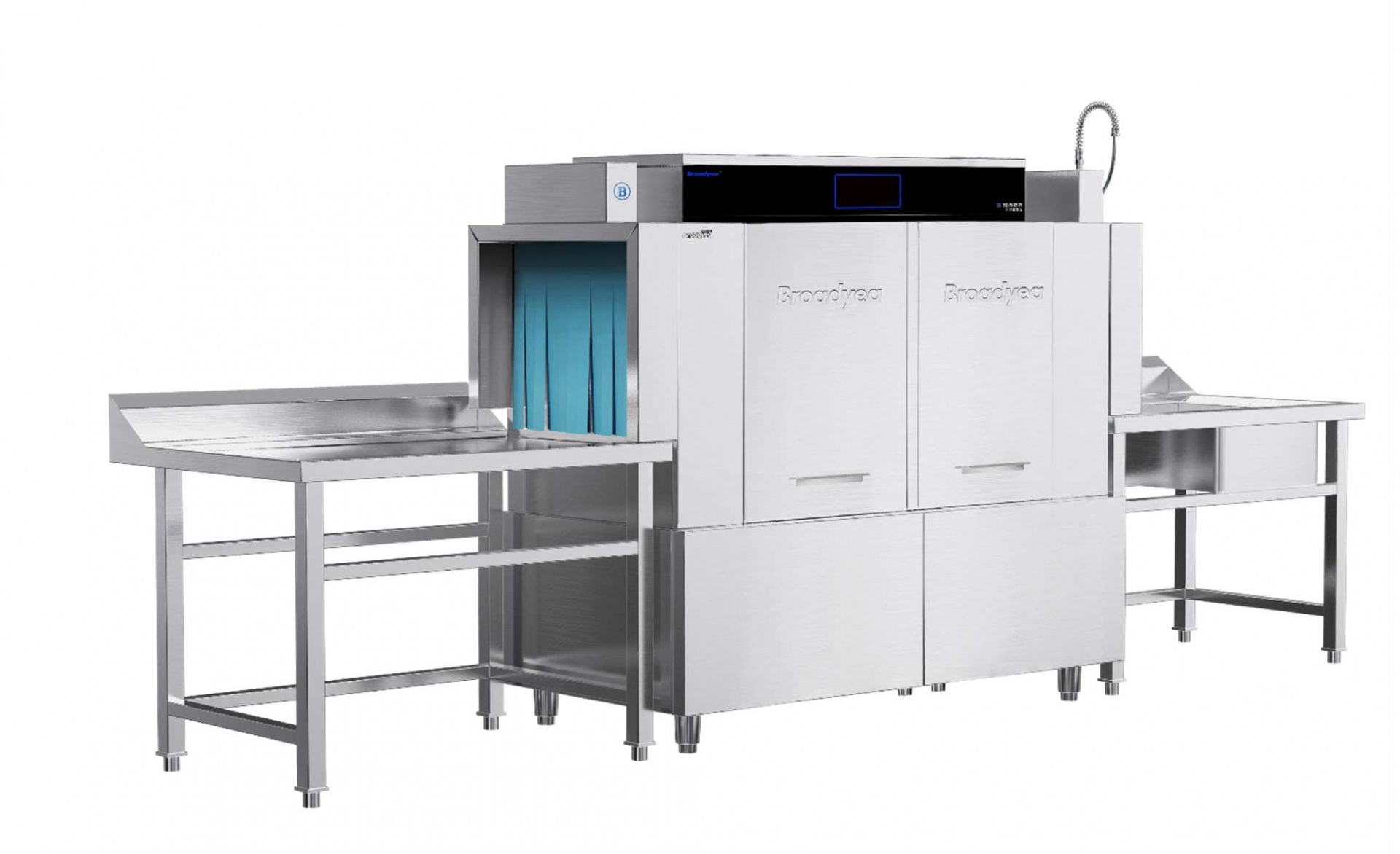 máy rửa bát băng tải