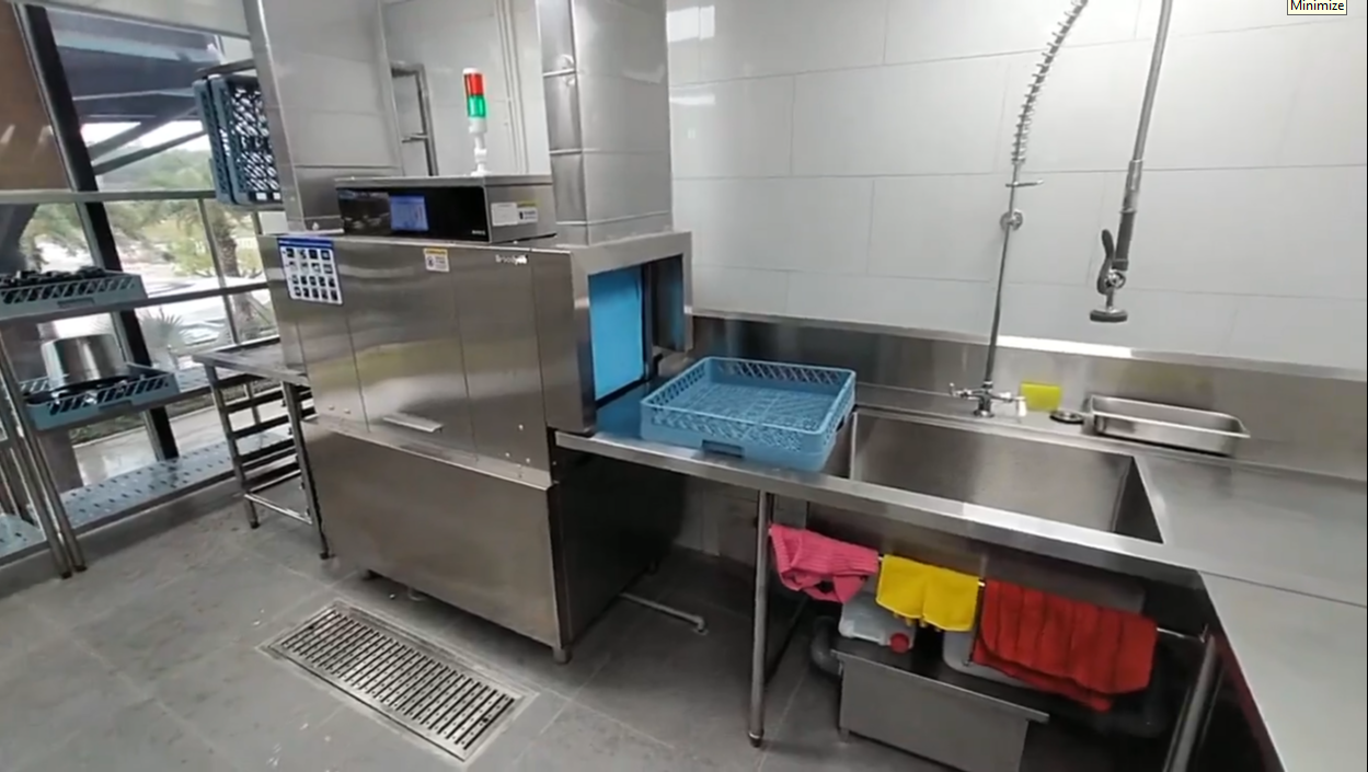 Thiết kế bếp nhà hàng - khu rửa bát
