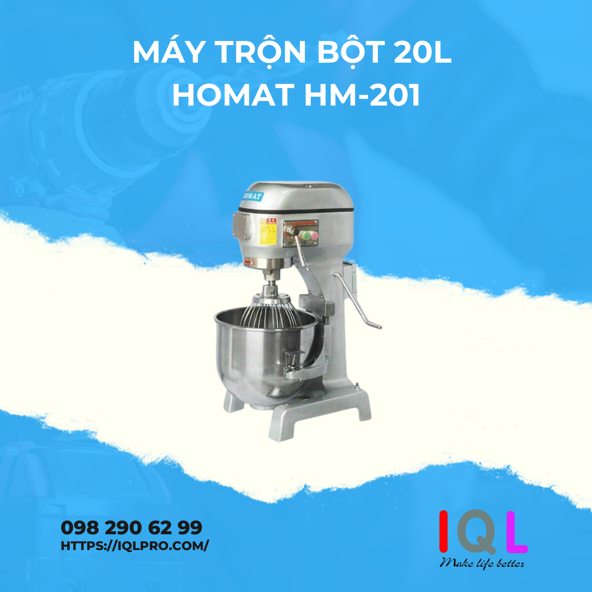 Máy Trộn Bột 20L Homat HM-201