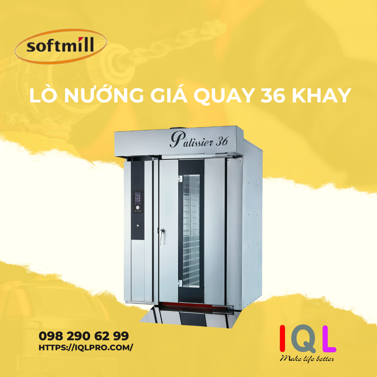 Lò nướng giá quay 36 khay Patissier 36