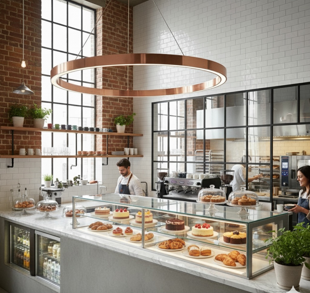 IQL thiết kế bếp bánh kết hợp cafe