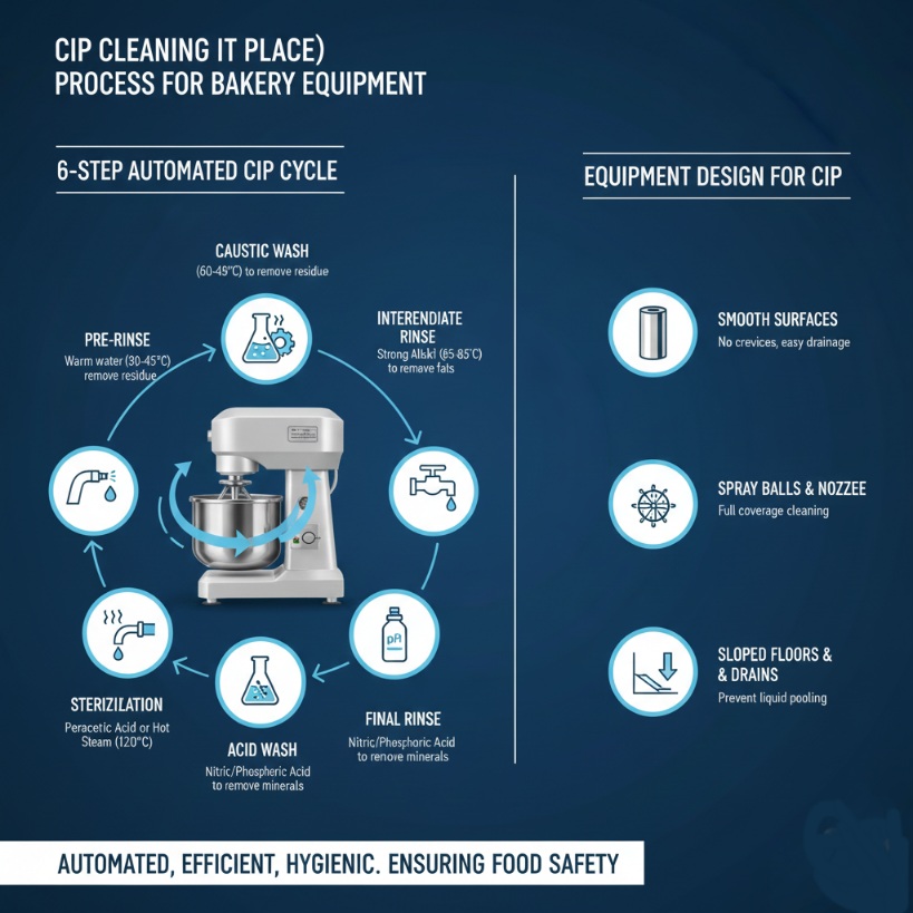 Quy trình rửa các thiết bị trong bếp bánh lớn