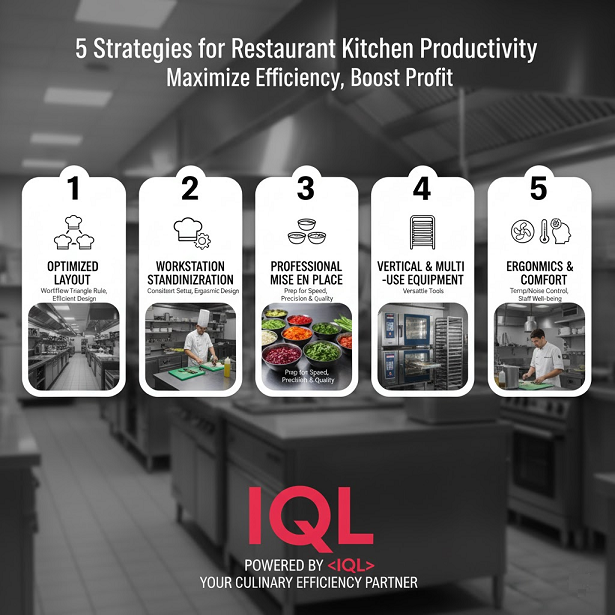 5 chiến lược thiết kế bếp nhà hàng hiệu quả IQL