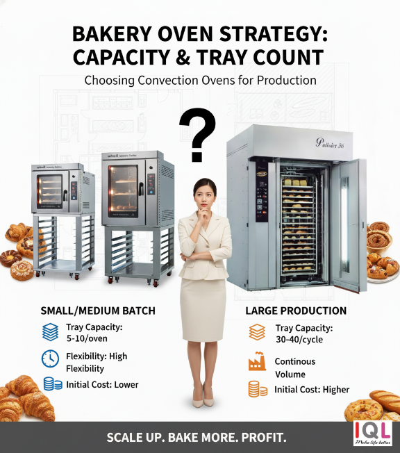 Chọn lò nướng đối lưu theo công suất nướng bánh