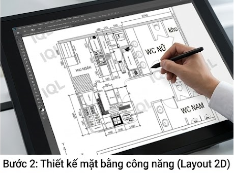 bước 2 - thiết kế bếp bánh IQL