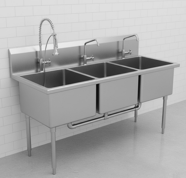 chậu rửa 3 hố lơn