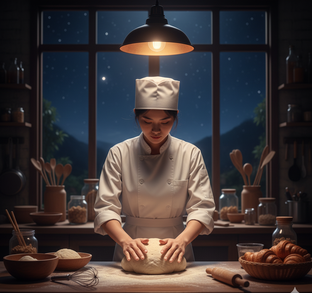 giải quyết vấn đề làm bánh ca đêm
