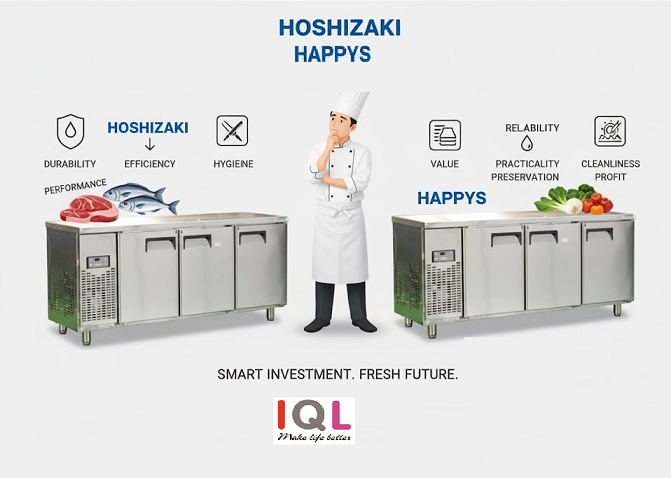 tại sao nên đầu tư bàn đông lạnh hoshizaki và happys