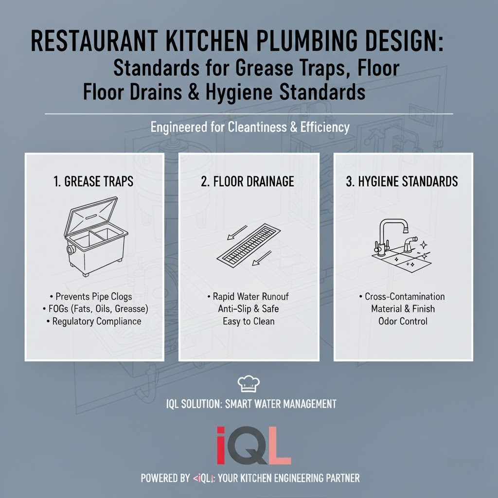 hệ thống cấp thoát nước bếp nhà hàng IQL