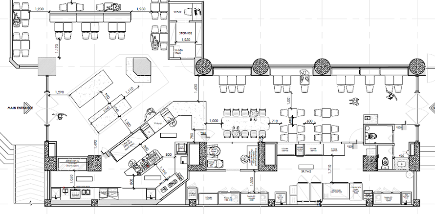 Layout bếp bánh tiêu chuẩn của Tous Les Jours Hoàng Đạo Thúy