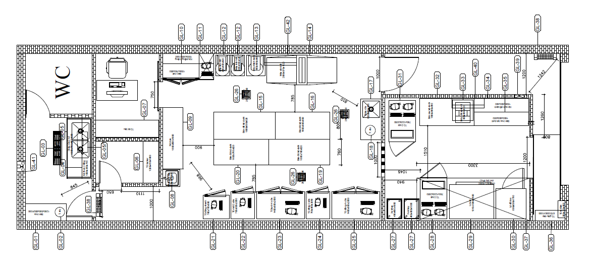 Layout bếp bánh 1 chiều của Gezellin Tây Hồ Hà Nội