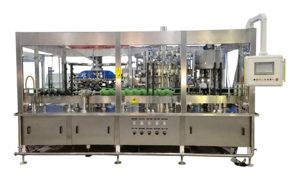 Máy chiết rót bia tự động chai thủy tinh