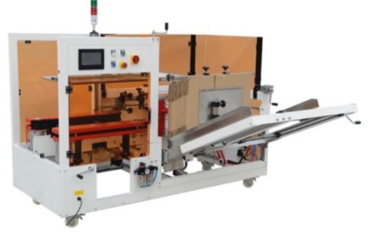 Máy đóng gói lon tự động dạng thùng có cần gạt