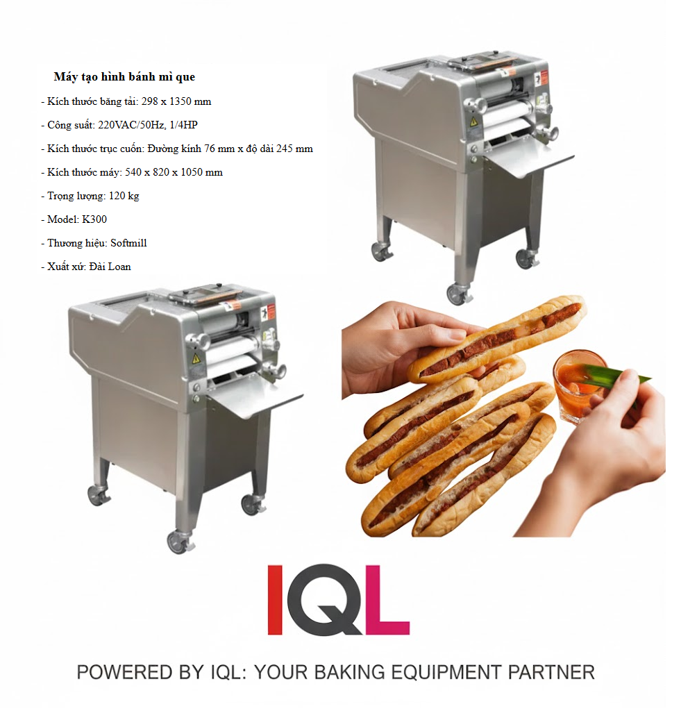 máy tạo hình bánh mì que IQL