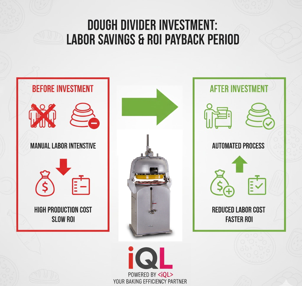 hiệu quả đầu tư máy chia và vo tròn bột