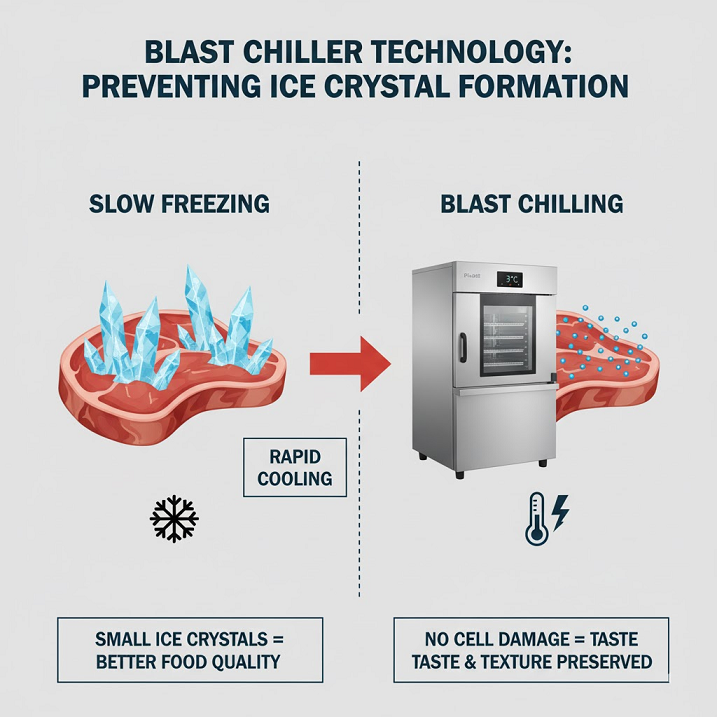 phân tích tủ đông nhanh ngăn chặn tinh thể đá