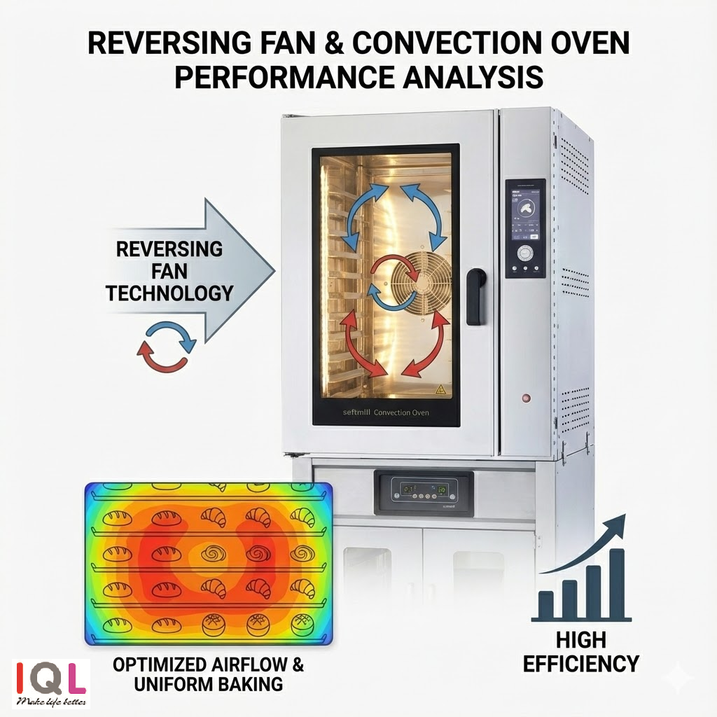 phân tích luồng khí đảo chiều của lò nướng đối lưu