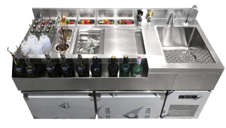 Quầy cocktail inox