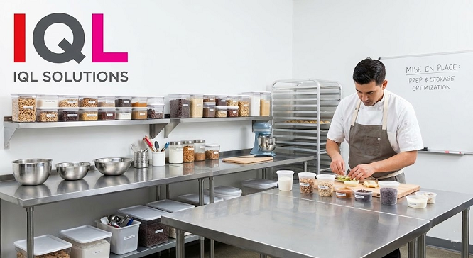 thiết kế bếp bánh - khu sơ chế & lưu trữ