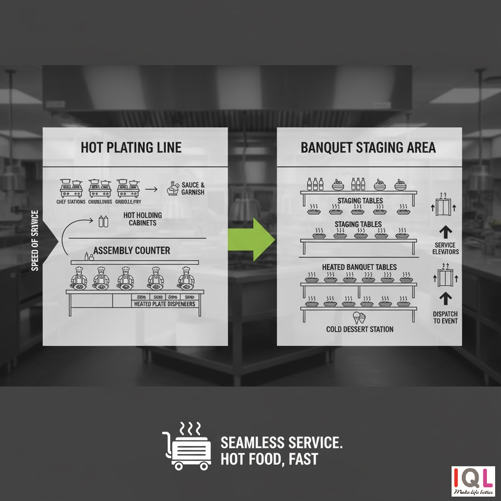 thiết kế bếp tiệc cưới IQL
