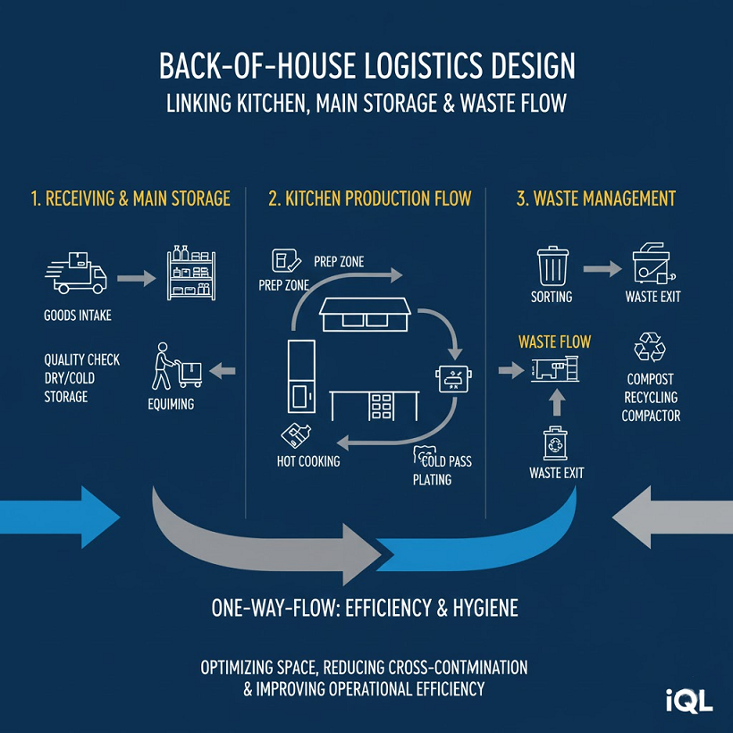 thiết kế hậu cần cho bếp khách sạn