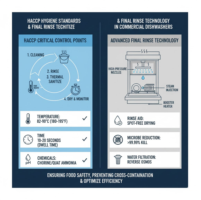 tiêu chuẩn vệ sinh cho máy rửa bát công nghiệp